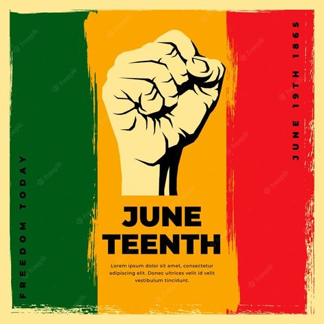 Free Vector | Flat juneteenth background Juneteenth Instagram Post, Juneteenth Social Media Post, Juneteenth Poster, Happy Juneteenth Day, Juneteenth Graphic, Juneteenth Background, History Logo, Happy Juneteenth, Juneteenth Celebration