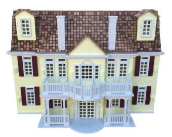 Milton Delaware, Colonial Windows, Southern Mansions, English Manor, Dollhouse Toys, Kids Wooden Toys, Kids Playhouse, Dollhouse Kits, Baltic Birch Plywood