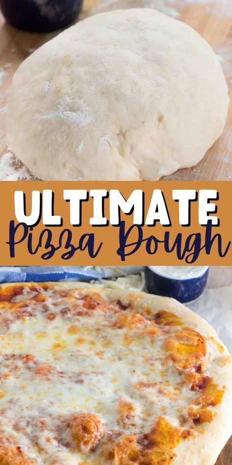 This is my go to pizza dough recipe - can even be made gluten free! We love making homemade pizza crust. #CheesyPizzaMelts Ultimate Pizza Dough Recipe, Pizza Dough Recipes, Easy Pizza Crust, Gluten Free Pizza Dough, Pizza Vegetariana, Homemade Pizza Crust, Gluten Free Bagels, Pizza Roll, Best Pizza Dough