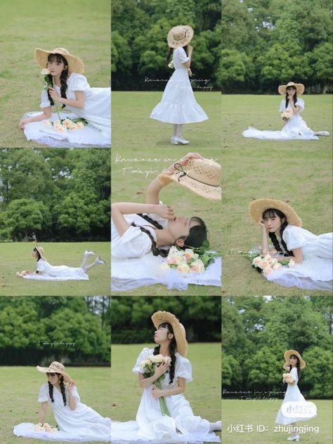 Photography Poses In Dress, Poses In Dress, Picnic Photo Shoot, Picnic Photography, Outfit Ideas For Spring, Debut Photoshoot, Trendy Outfit Ideas, Flower Photoshoot, Studio Photography Poses