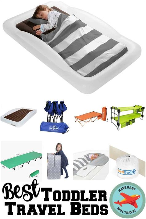 Travel Bed For Toddler, Portable Bunk Beds, Portable Toddler Bed, Toddler Travel Bed, Diy Toddler Bed, Baby Travel Bed, Traveling Ideas, Camping With A Baby, Portable Bed