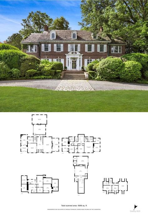 Embrace timeless elegance in this 6-bedroom Georgian-Colonial style mansion. Spanning 6,963 sq. ft., this home combines classic architectural details with modern luxury. Featuring spacious living areas, a gourmet kitchen, opulent bedrooms, and extensive entertainment spaces, this floor plan is perfect for those seeking a refined and comfortable lifestyle. #GeorgianColonialMansion #LuxuryLiving #DreamHome Country Home House Plans, 6 Bedroom Mansion Floor Plan, Georgian Mansion Floor Plans, Colonial Mansion Floor Plans, Georgian Floor Plans, Old Money Mansion Floor Plan, Modern Colonial House Plans, Bedroom Georgian, Georgian House Plans