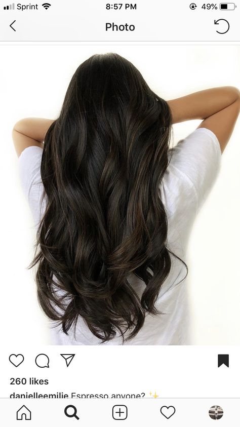 Balayage, One Tone Dark Brown Hair, Cool Brown Black Hair, Jet Black Balayage Hair, Dark Partial Balayage, Dark Brown Highlights On Black Hair Indian, Midnight Brown Hair, Black Hair Balayage Indian, Dark Chocolate Brown Hair Espresso