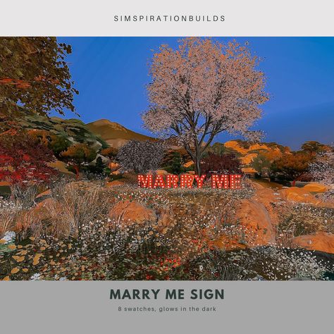 Marry Me Sign, Black And White Wedding Theme, White Wedding Theme, Sims Games, Sims 4 Cc Furniture, Sims 4 Build, Create Something, Sims 4 Custom Content, Something Different