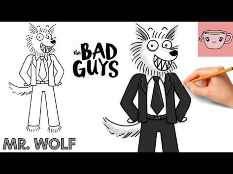 How To Draw Mr. Wolf | The Bad Guys | Easy Step By Step Drawing Tutorial - YouTube The Bad Guys Book, Bad Guys Book, Mr Wolf The Bad Guys, Wolf The Bad Guys, Mr Wolf, Easy Step By Step Drawing, The Bad Guys, Library Activities, Bad Guys