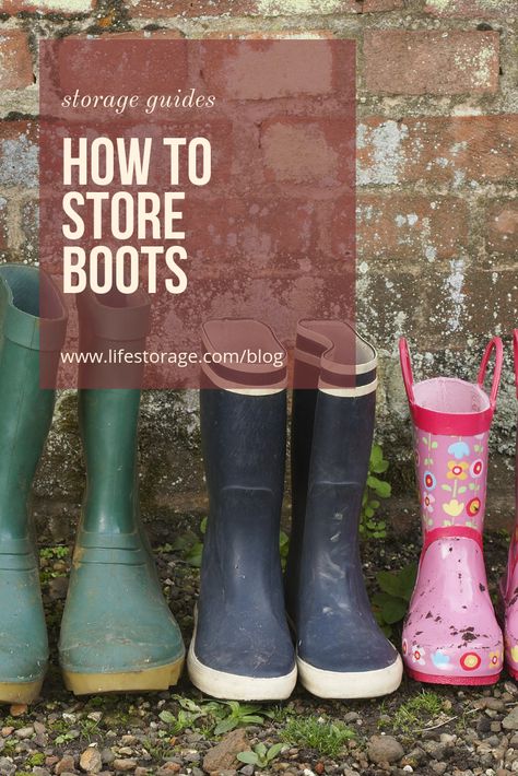 Boot Storage Tips: How to Store Boots in Any Space - Life Storage Blog Kids Mudroom, Organization Storage Ideas, Gardening Boots, Womens Muck Boots, Shoe Storage Ideas, Shoe Organization, Extra Space Storage, Boot Organization, Winter Gardening