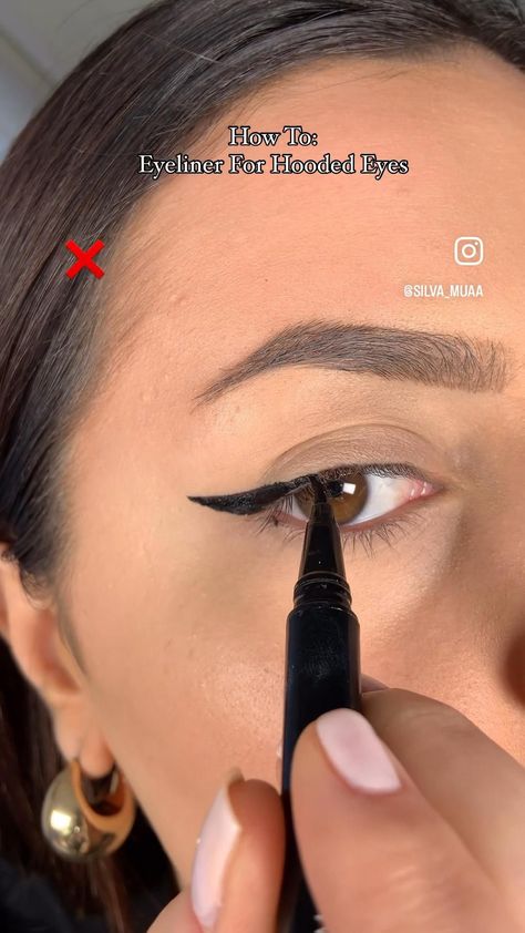 Makeup Ideas Art, Aesthetic Tutorial, Subtle Eye Makeup, Hooded Eye Makeup Tutorial, Eyeliner For Hooded Eyes, Vampire Bride, Beginners Eye Makeup, Simple Makeup Tips, Eye Makeup Techniques