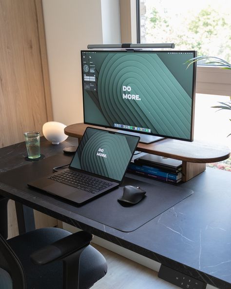 DO MORE Wallpaper in my bio! ✅ Like and follow @clean.desk.setup for more daily desk inspiration. #desksetup #workspace #productivity #homeoffice #officeinspiration #minimalist #deskdecor #workspaceinspiration Do More Wallpaper, Clean Desk Setup, Minimal Desk Setup, Tech Setup, Minimal Desk, Work Aesthetic, Computer Photo, Clean Desk, Computer Desk Setup