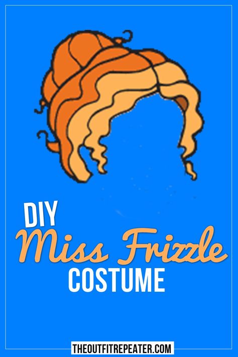 Miss Frizzle Hair, Diy Miss Frizzle Costume, Diy Ms Frizzle Costume, Ms Frizzle Costume Diy, Diy Teacher Halloween Costumes, Cricut Costume, Mrs Frizzle Costume, Ms Frizzle Costume, Miss Frizzle Costume