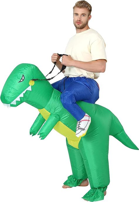 Dinosaur Costume for  Halloween Party Adult Dinosaur Costume, Halloween Costumes For Big Kids, Teen Boy Halloween Costume, Inflatable Dinosaur Costume, Costume Dinosaure, Rex Costume, T Rex Costume, Dino Costume, Inflatable Costumes