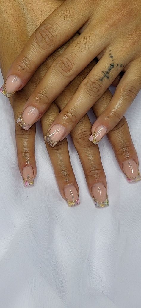 Flower Encapsulated Nails, Encapsulated Nails, Nude Nails, Nail Ideas, Natural Makeup, Nail Designs, Nail Art, Nails, Makeup