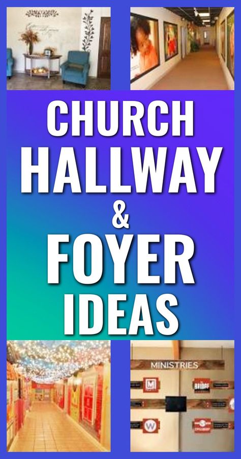 Church Welcome Tables, Fellowship Hall Design, Small Church Foyer Ideas Entryway, Church Foyer Decorating Ideas, Fellowship Hall Decor Church, Church Entryway Decor Foyers, Church Missions Wall Display, Church Centerpiece Ideas, Church Youth Room Ideas Decor