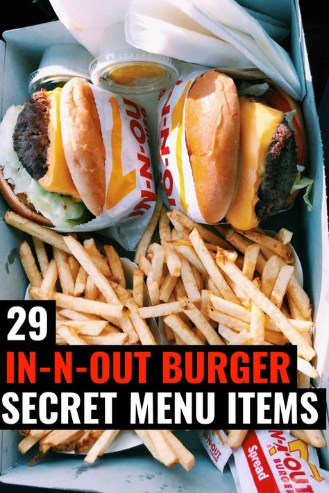 In And Out Secret Menu Food, In N Out Secret Menu Items, In N Out Menu, Foodie Travel Usa, Restaurant Hacks, In And Out Burger, In N Out Burger, Dinners Recipes, Secret Menu Items