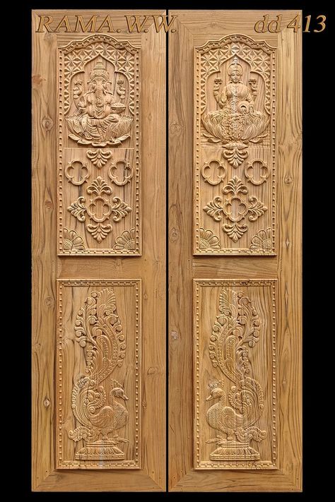 Double Door Design Wood Double Door Design Wood Indian, Main Double Door Design Wood, Main Door Double Door Designs, Wooden Main Double Door Design, Main Double Door, Wooden Double Front Doors, Pooja Design, Main Door Design Photos, Wooden Coffee Table Designs