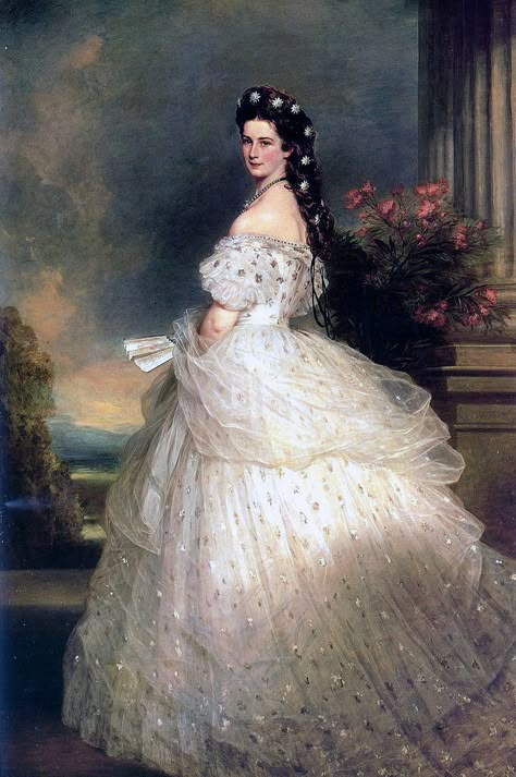 Franz Xaver Winterhalter, Era Victoria, Victorian Paintings, Dress Painting, Cross Paintings, Victorian Art, Historical Art, Old Paintings, Ethereal Art