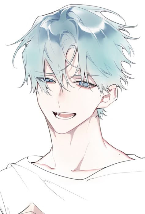 Blue Hair Anime Boy, Anime Boy Sketch, Alien Stage, 캐릭터 드로잉, Amazing Drawings, Anime Drawings Tutorials, Fanarts Anime, Illustration Character Design, Art Tutorials Drawing