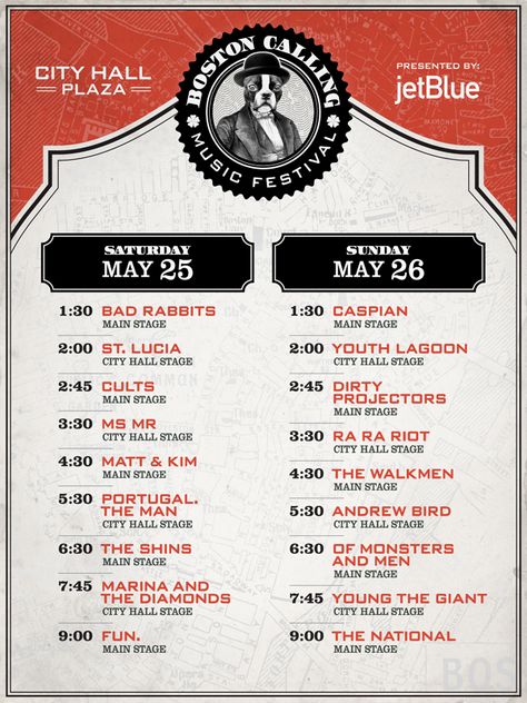 Boston Calling 2013 Schedule Festival Schedule, Boston Calling, Concert Schedule, The Strokes, Concert Series, Music Festivals, Foo Fighters, Music Festival, This Weekend