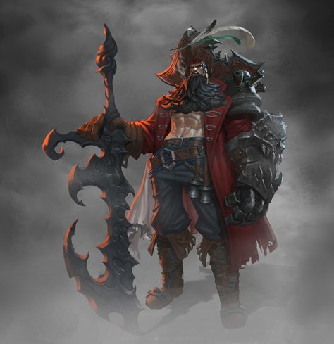 ArtStation - pirate king blackbeard, left hand Pirate Barbarian, Lion Skull, Edward Teach, Steampunk Character, Black Beard Pirate, Pirate King, Pirate Art, Space Pirate, 다크 판타지