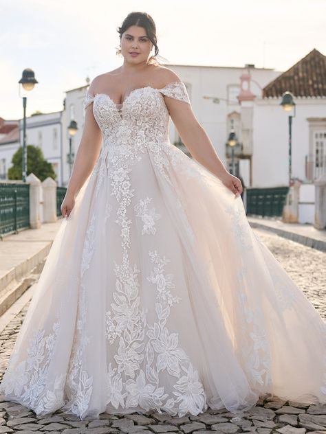 Sundance Plus Size Floral Wedding Dress With Pockets | Sottero and Midgley Sottero And Midgley Wedding Dresses, Sottero Midgley, Wedding Gown Backless, Essense Of Australia, Wedding Dress With Pockets, Floral Wedding Dress, Backless Wedding, Princess Wedding Dress, Maggie Sottero