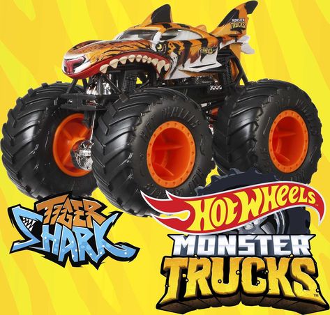 Hot Wheels Monster Trucks, 1:64 Scale Die-Cast Toy Truck and 1 Crushable Car, Giant Wheels and Stylized Deco, FYJ44 : Amazon.co.uk: Outlet Truck Living, Truck Names, Bone Shaker, Wooden Train Track, Epic Moments, Remote Control Trucks, Rc Monster Truck, Stem For Kids, Monster Jam