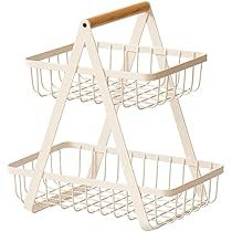 Wire Basket Storage, Fruit And Vegetable Storage, Countertop Organizer, Kitchen Baskets, Iron Shelf, Fruit Storage, Wire Storage, Fruit Stands, Kitchen Storage Rack