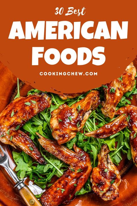 Take a peek at this curated list of foods you might find throughout the country & in certain regions that speak to American culture. This list of the top 30 American foods reveals dishes of the USA. American Foods Classic, American Recipes Dinner, American Cuisine Recipes, American Dinner, Usa Food, State Foods, American Dishes, American Food, Good American