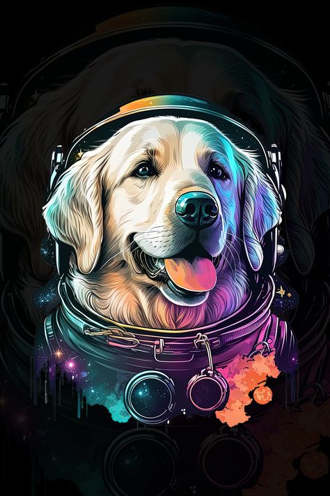 Unique T Shirt Designs Inspiration, Cosmo Tattoo, Dog Astronaut, Galaxy Room, Drawing Prompts, Astronaut Space, Canine Art, Space Tattoo, Tshirt Design Inspiration