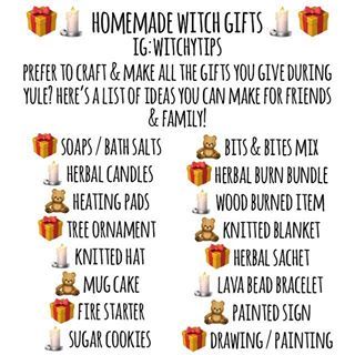 Pagan Gift Ideas, Diy Witch Gifts Ideas, Diy Witchy Christmas Gifts, Homemade Yule Gifts, Homemade Witchy Gifts, Witchy Gifts Diy, Yule Gift Ideas, Witchy Gifts Ideas, Witchy Diys