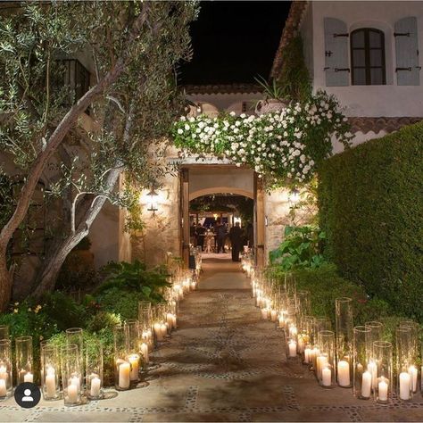 Poolside Wedding Reception, Wedding Entrance Table, Candle Light Wedding, Spanish Style Wedding, Wedding Reception Entrance, Candle Lit Wedding, Mindy Weiss, Reception Entrance, Party Entrance