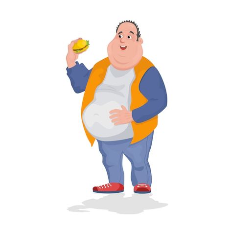 Hungry Man, Big Stomach, Donut Vector, Pizza Art, Bald Man, Boy Illustration, Ganpati Decoration, Fat Boy, Man Shirt