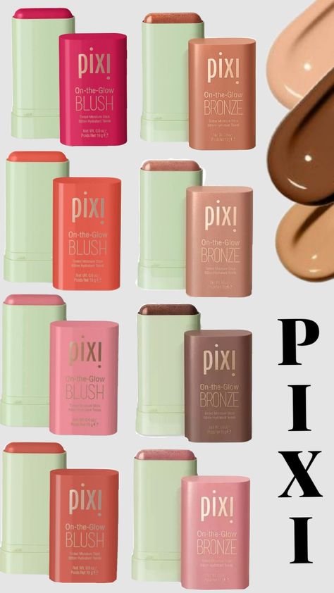 pixi blush and broze Pixi Primer, Pixie Blush, Pixie Color, Pixi Makeup, Pixie Makeup, Pixi Beauty, Contour Stick, Skin Care Items, Diy Makeup