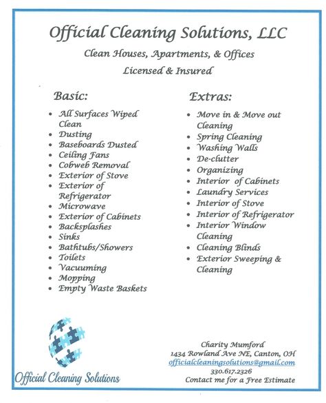 Cleaning Services Cleaning Business Essentials, Cleaning Service Marketing Ideas, Cleaning Business Packages, House Cleaning Business Checklist, How To Get Cleaning Clients, Things You Need To Start A Cleaning Business, House Cleaning Advertising Ideas, Starting A Cleaning Business Checklist, Cleaning Business Facebook Posts