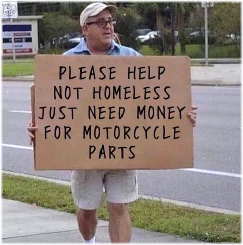 #homeless #problem #HomelessProblem #stockbikessuck #harleydavidson #rideordie #lifebehindbars #dkcustom #motorcycles #motorcycle # Motorcycle Memes, Motorcycle Humor, Biker Love, Biker Gang, Motorcycle Harley, Ride Or Die, The Skull, Need Money, Custom Motorcycle