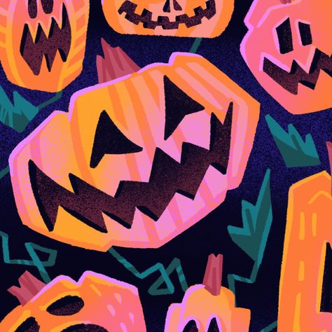 Pumpkin Patch wallpaper © Lindsey K. Meredith design Halloween Cookie Wallpaper, Pumpkin Patch Wallpaper, Apple Watch Wallpapers, 2024 Halloween, Watch Wallpaper, Apple Watch Wallpaper, Apple Watch Faces, Creative Illustration, Witchy Vibes