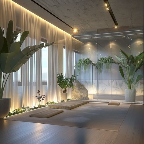 My Images House Yoga Room, Yoga Salon Design, Wellness Area At Home, Modern Wellness Center, Zen Massage Room, Healing Space Design, Yoga Studio Exterior, Yoga Room In House, Yoga Center Design Interior