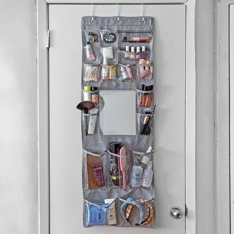 Bohemian Bedrooms, Closet Interior, Uni Dorm, Dorm Bathroom, Over The Door Organizer, Dorm Storage, Pola Manik, Dorm Room Storage, Dorm Organization