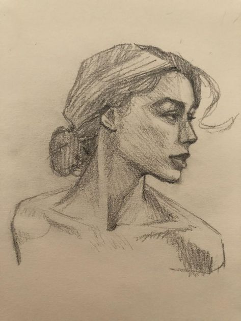 #pencildrawning #portraitpencil Side Profile Portrait Drawing, Women Profile Drawing, Profile Sketch Woman, Portrait Drawing Reference Sketch, Faces Drawings Sketches, Different Profiles Drawing, Side Profile Drawing Woman Face, Detailed Pencil Drawings, Pencil Sketches Face