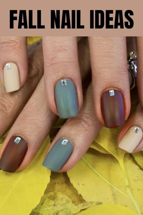 Best Fall Nail Ideas to Celebrate the Season in Style | Nail Design | Nail Art Autumn Manicure Fall Nails Ideas, Summer To Fall Transition Nails, Late Summer Early Fall Nails, November Nails Colors, Different Color Nails, Sns Nails Colors, Fingernail Art, Fall Acrylic, Fall Nail Ideas