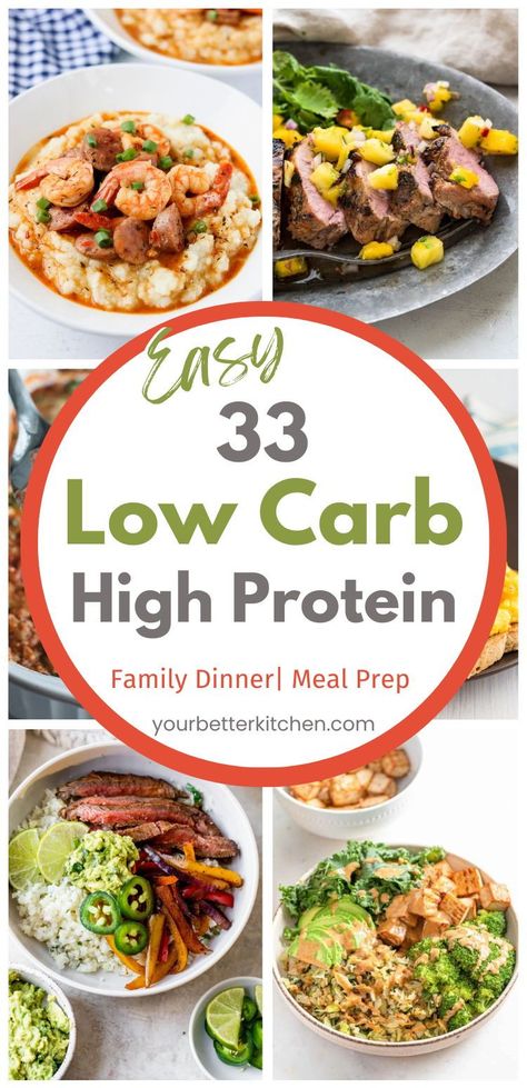 Are you ready for easy low, carb, high-protein recipes perfect for family dinners & meal prep? These meal ideas are quick to prepare, healthy, and kid-friendly, making them great options for busy weeknights or budget-conscious meal planning. Ww Family Dinner Recipes, Low Carb And High Protein Recipes, Low Carb High Protein Meals, Man Recipes, Easy High Protein Meals, High Protein Meals, High Protein Meal, Low Carb High Protein, Kalua Pork