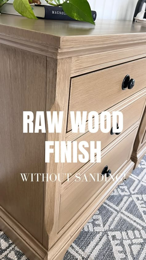 Maddison McCurdy | Furniture Refinishing & DIY | This Raw Wood Finish was really intimidating at first! I kept seeing other furniture refinishers try it and I thought “there’s no way I can... | Instagram Heirloom Traditions Paint Furniture Bedroom, Raw Cherry Wood, Refinishing Outdoor Wood Furniture, Stain Furniture Diy Wood, Best Paint For Furniture Without Sanding, Paint For Furniture Without Sanding, Restaining Wood Furniture Dark To Light, Raw Wood Look With Paint, Natural Wood Finish Diy