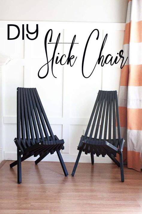 Stick Chair, Outdoor Woodworking Projects, Free Building Plans, Chair Diy, Woodworking Chair, Woodworking For Kids, Easy Wood Projects, Cool Woodworking Projects, Wood Plans