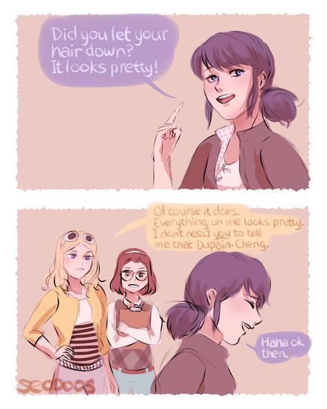 If Chloe finds out Ladybug's identity #miraculousladybug #chloebourgeois #sabrinaraincomprix #miraculousladybugcomic #fanart… Miraculous Ships, Ladybugs Movie, Mlb Comics, Miraculous Ladybug Kiss, Ladybug Art, Miraculous Ladybug Oc, Miraculous Ladybug Memes, Miraculous Ladybug Fanfiction, Miraculous Ladybug Fan Art