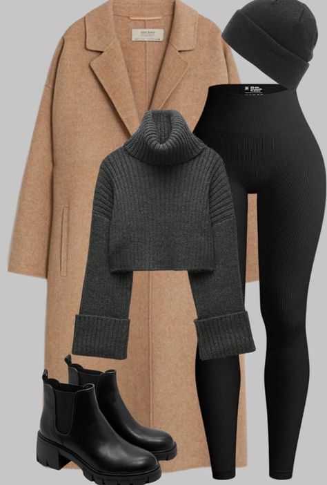 Thanksgiving Outfits Women Casual Leggings, Crop Top With Undershirt Outfit, Rainboots Outfit Black Women, Outfit Ideas Layout Winter, Casual Going Out Outfit Night Winter, Thanksgiving 2024 Outfit, Knitted Vest Outfits For Women, Mafia Wife Aesthetic Outfits, Casual Church Outfits Winter