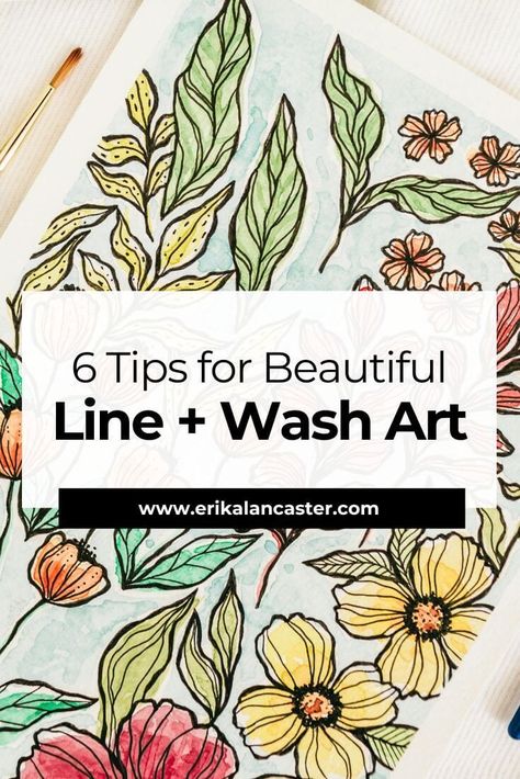 In this blog post, I share my best tips for stunning line and wash art. These tips will help you make faster progress and arrive at beautiful results consistently. Step by step tutorial is included. Line And Wash Watercolor, Ink Tutorial, Micron Pen Art, Line And Wash, Ink Drawing Techniques, Ink Wash Painting, Pen And Wash, Watercolor Tutorials, Watercolor Painting Techniques