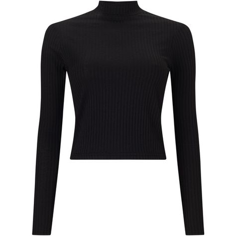 Miss Selfridge Turtle Neck Crop Top, Black ($21) ❤ liked on Polyvore featuring tops, crop top, polo neck top, long sleeve tops, cropped turtleneck and miss selfridge Black Turtle Neck Crop Top, Turtle Neck Shirt, Ribbed Turtleneck Top, Black Turtle Neck, Turtle Neck Crop Top, Turtleneck Shirt, Girls Top, Top Outfit, Crop Top Outfits