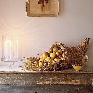 Handmade Cornucopia How-To Cornucopia Fruit Display, Paper Mache Cornucopia, Cornacopia Craft, Cornucopia Decor, Cornucopia Craft, Tablescapes Fall, Fall Centerpiece Ideas, Cornucopia Centerpiece, Outdoor Fall Decor Ideas