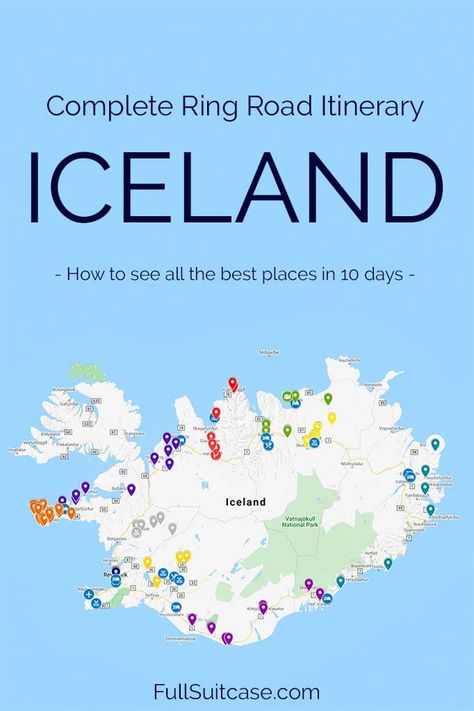 Iceland Honeymoon, Iceland Ring Road, Iceland Summer, Iceland Map, Iceland Vacation, Iceland Travel Guide, Iceland Travel Tips, Iceland Itinerary, Iceland Road Trip