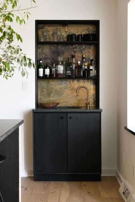 Bar Shelf Ideas, Ford Interior, Bar Shelf, Built In Bar, Island Countertops, Old Cottage, Hello Lovely, Home Again, Wet Bar