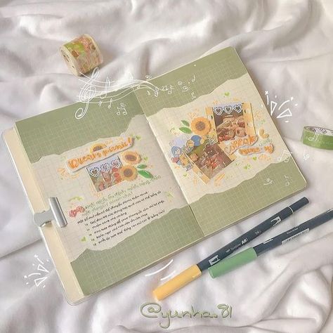 Journal Inspo Aesthetic, Journal Korean, Aesthetic Handwriting, Stationery Aesthetic, Journaling Aesthetic, Bujo Planner, Color Tips, Journal With Me, Anime Journal