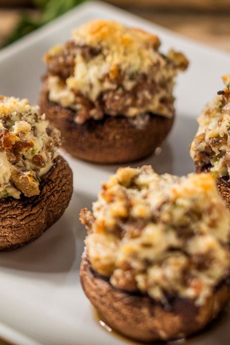 Ina Garten Recipes Stuffed Mushrooms, Ina Garten Sausage Stuffed Mushrooms, Ina Garden Stuffed Mushroom, Stuffed Mushrooms Ina Garten, Ina Garden Stuffed Mushrooms, Fancy Stuffed Mushrooms, Barefoot Contessa Stuffed Mushrooms, Mushroom Stuffed Mushrooms, Valerie Bertinelli Stuffed Mushrooms